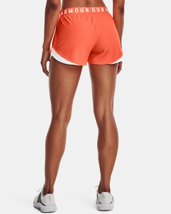 Women's UA Play Up Shorts 3.0, Orange, pdpMainDesktop image number 1